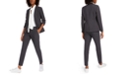 Bar III Collarless Open-Front Jacket, Bow-Neck Blouse & Straight-Leg Pants, Created for Macy's